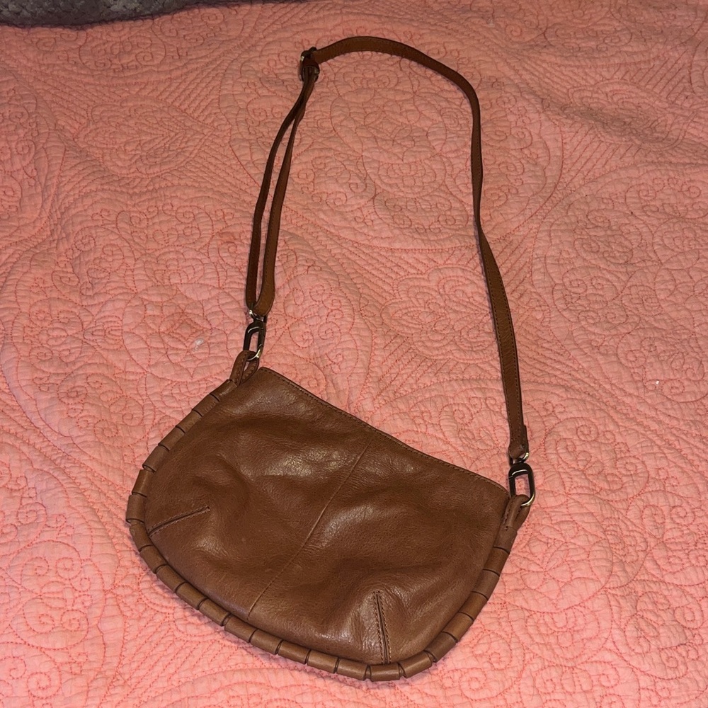 Hobo brown cognac saddle Phoebe Leather Crossbody Bag